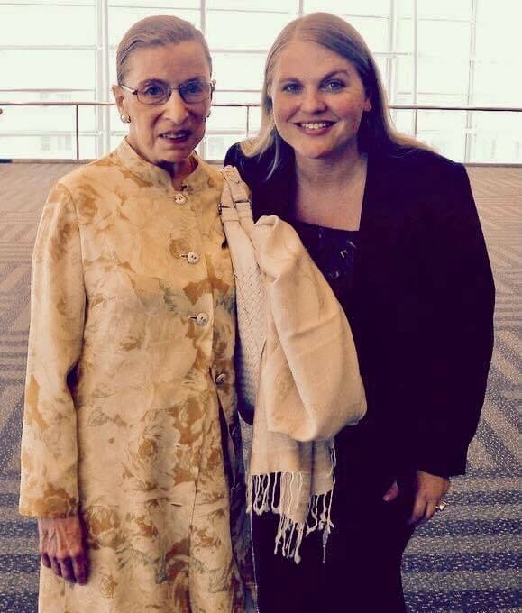Jaime Hawk with Justice Ruth Bader Ginsburg